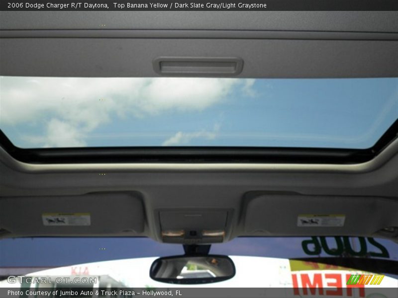 Top Banana Yellow / Dark Slate Gray/Light Graystone 2006 Dodge Charger R/T Daytona