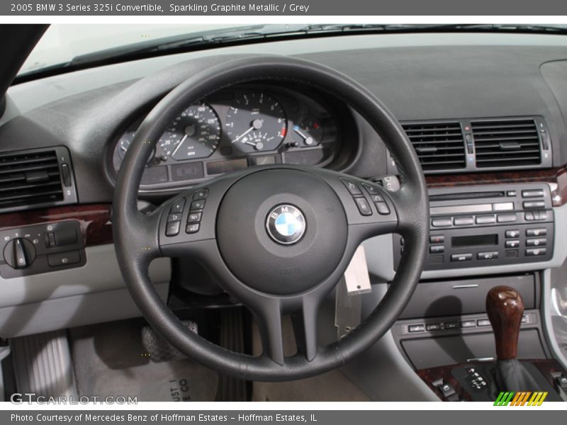 Sparkling Graphite Metallic / Grey 2005 BMW 3 Series 325i Convertible