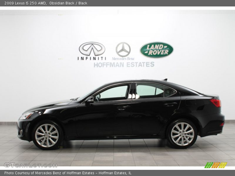 Obsidian Black / Black 2009 Lexus IS 250 AWD