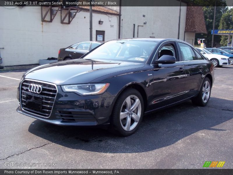 Moonlight Blue Metallic / Black 2012 Audi A6 3.0T quattro Sedan