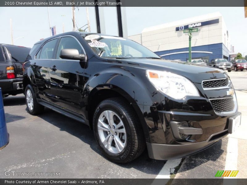 Black / Jet Black/Light Titanium 2010 Chevrolet Equinox LS AWD