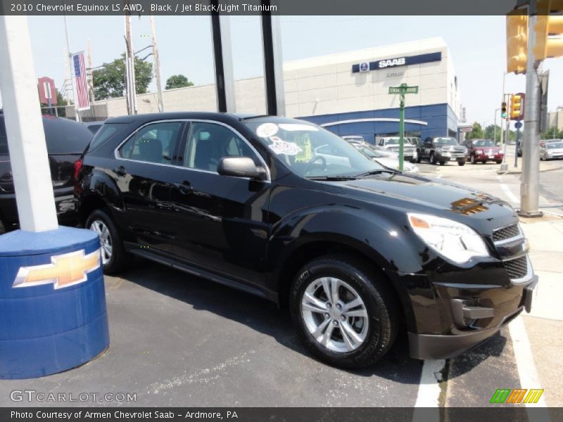 Black / Jet Black/Light Titanium 2010 Chevrolet Equinox LS AWD