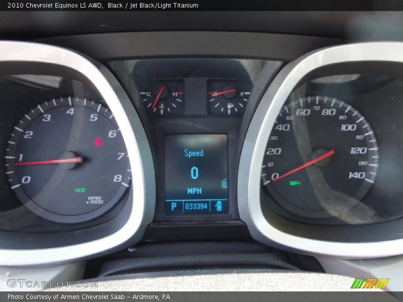 Black / Jet Black/Light Titanium 2010 Chevrolet Equinox LS AWD