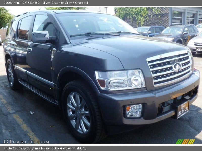 Silver Graphite Gray / Charcoal 2008 Infiniti QX 56 4WD