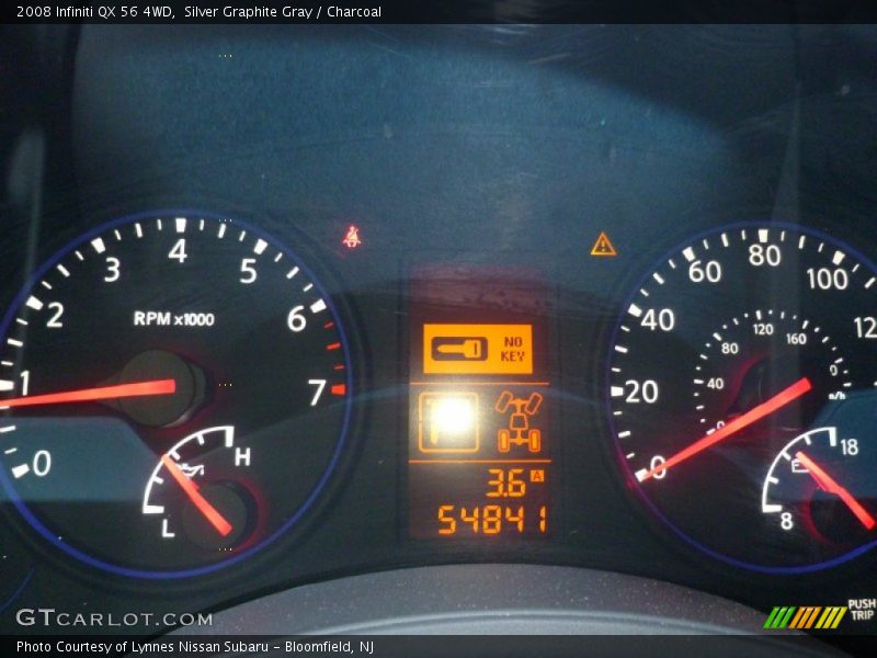 Silver Graphite Gray / Charcoal 2008 Infiniti QX 56 4WD