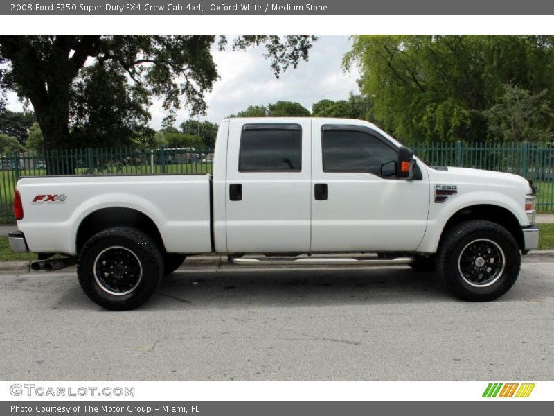 Oxford White / Medium Stone 2008 Ford F250 Super Duty FX4 Crew Cab 4x4