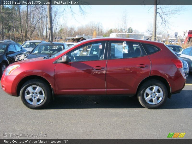 Venom Red Pearl / Black 2008 Nissan Rogue S AWD