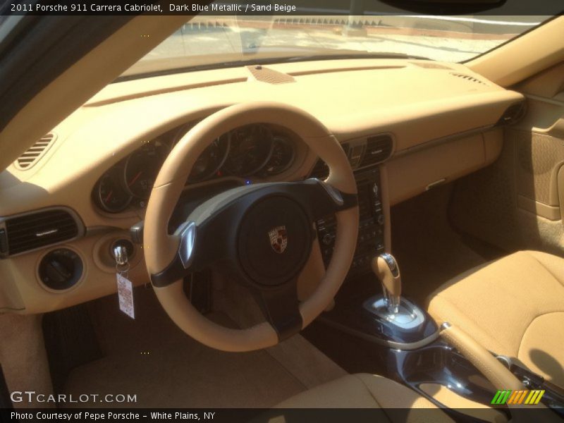 Dark Blue Metallic / Sand Beige 2011 Porsche 911 Carrera Cabriolet