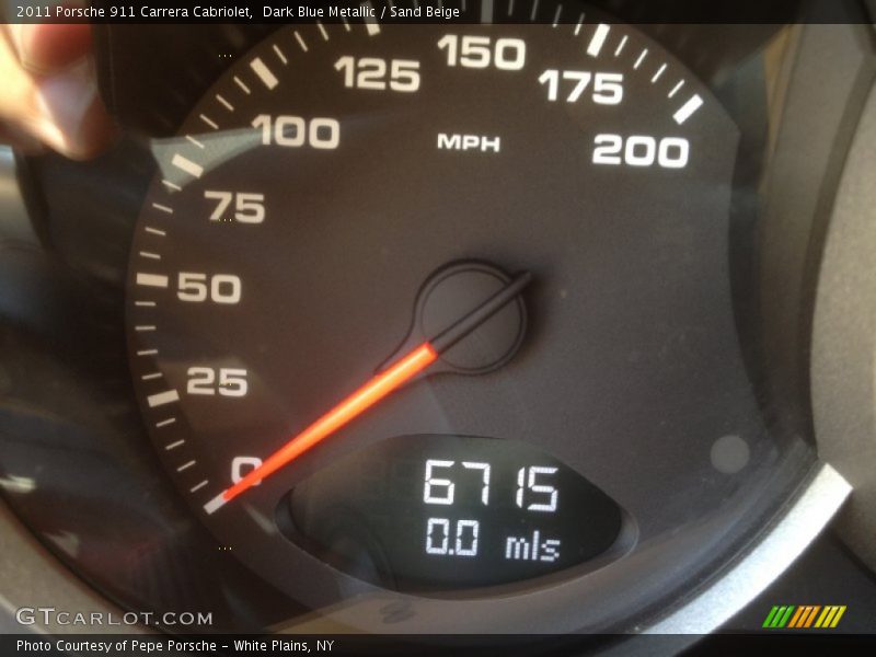 Dark Blue Metallic / Sand Beige 2011 Porsche 911 Carrera Cabriolet