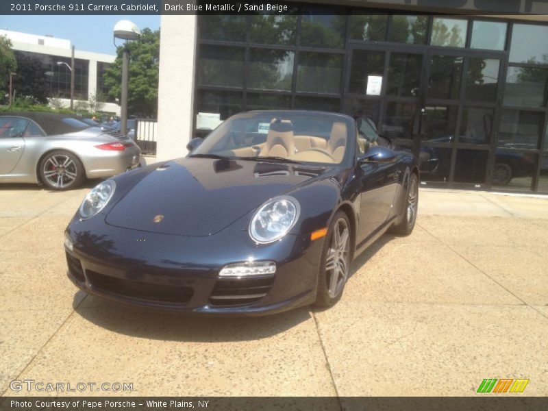 Dark Blue Metallic / Sand Beige 2011 Porsche 911 Carrera Cabriolet