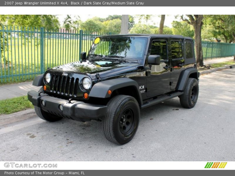 Black / Dark Slate Gray/Medium Slate Gray 2007 Jeep Wrangler Unlimited X 4x4