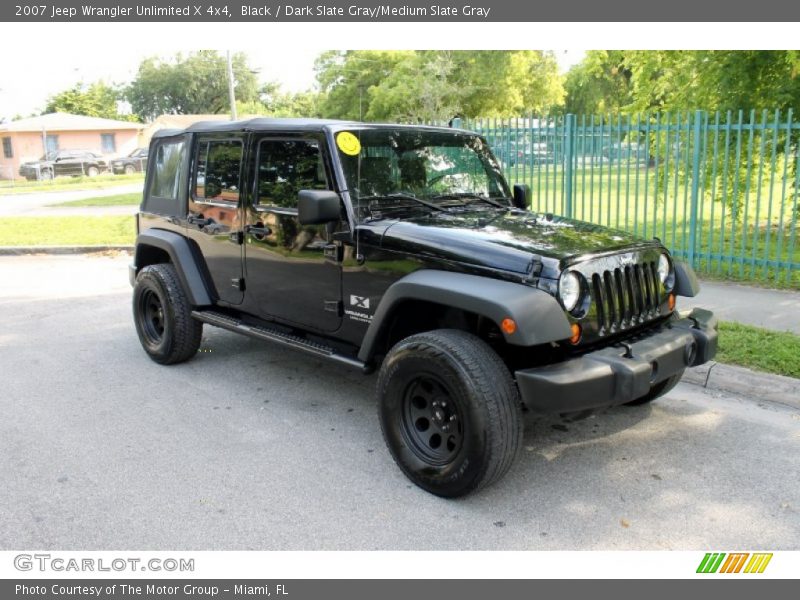 Black / Dark Slate Gray/Medium Slate Gray 2007 Jeep Wrangler Unlimited X 4x4