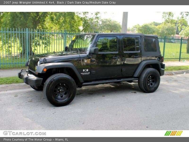 Black / Dark Slate Gray/Medium Slate Gray 2007 Jeep Wrangler Unlimited X 4x4