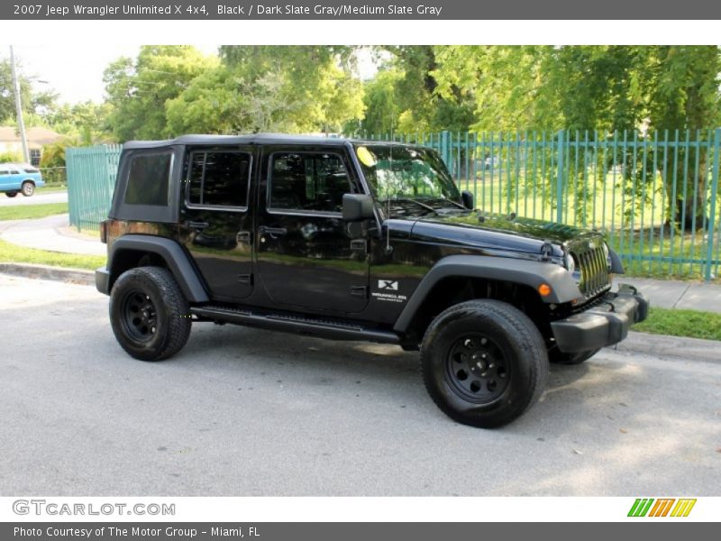 Black / Dark Slate Gray/Medium Slate Gray 2007 Jeep Wrangler Unlimited X 4x4