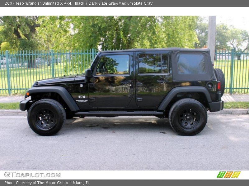 Black / Dark Slate Gray/Medium Slate Gray 2007 Jeep Wrangler Unlimited X 4x4