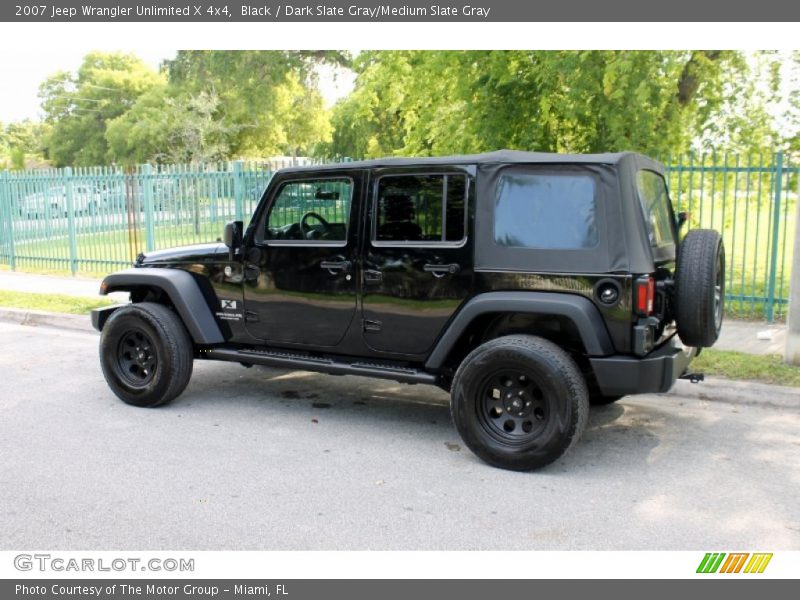Black / Dark Slate Gray/Medium Slate Gray 2007 Jeep Wrangler Unlimited X 4x4