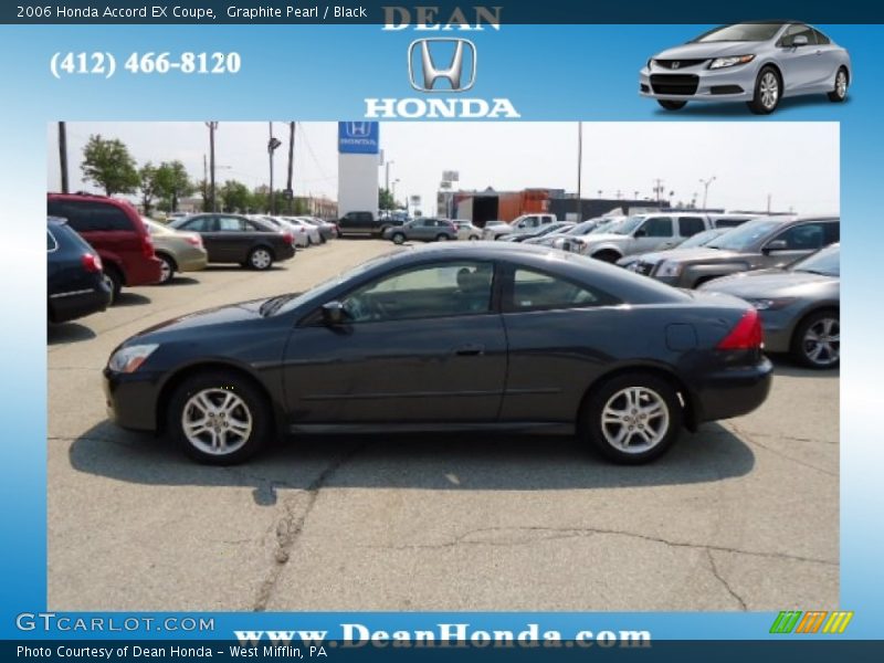 Graphite Pearl / Black 2006 Honda Accord EX Coupe