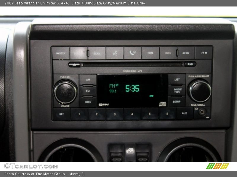 Black / Dark Slate Gray/Medium Slate Gray 2007 Jeep Wrangler Unlimited X 4x4