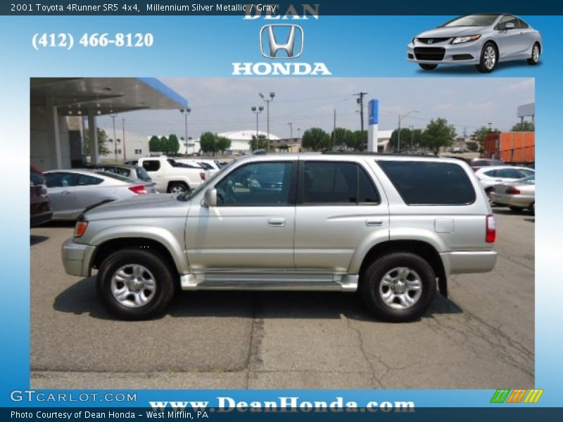 Millennium Silver Metallic / Gray 2001 Toyota 4Runner SR5 4x4