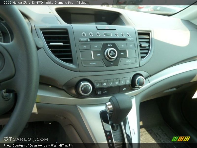 White Diamond Pearl / Beige 2012 Honda CR-V EX 4WD