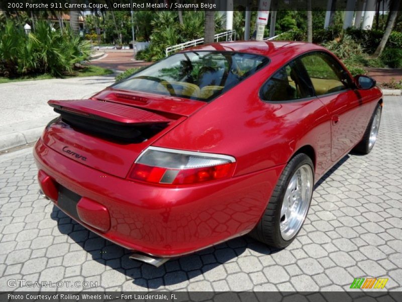 Orient Red Metallic / Savanna Beige 2002 Porsche 911 Carrera Coupe