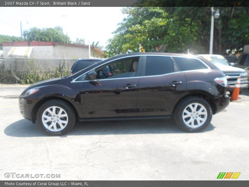 Brilliant Black / Sand 2007 Mazda CX-7 Sport