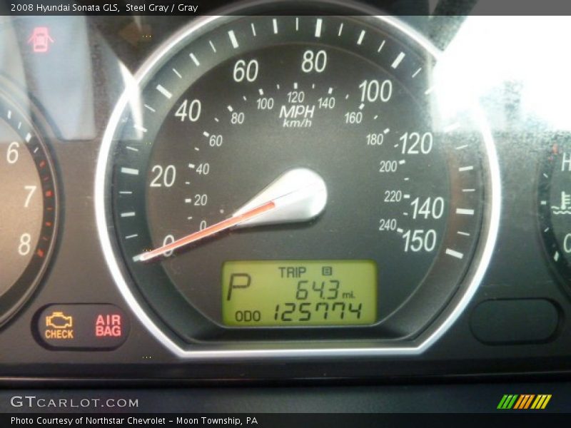 Steel Gray / Gray 2008 Hyundai Sonata GLS