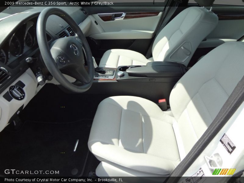 Arctic White / Grey/Black 2009 Mercedes-Benz C 350 Sport