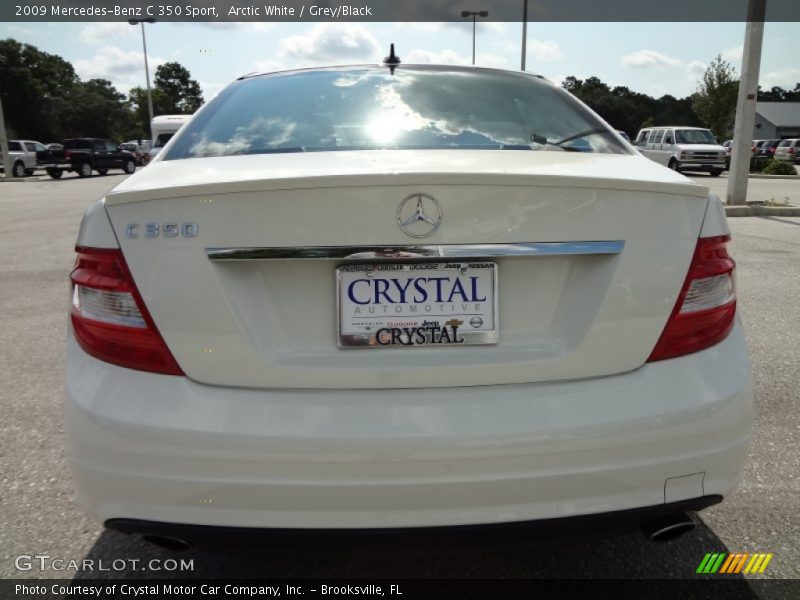 Arctic White / Grey/Black 2009 Mercedes-Benz C 350 Sport