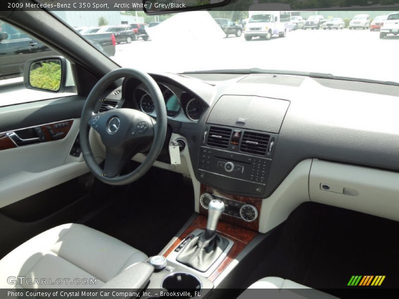 Arctic White / Grey/Black 2009 Mercedes-Benz C 350 Sport