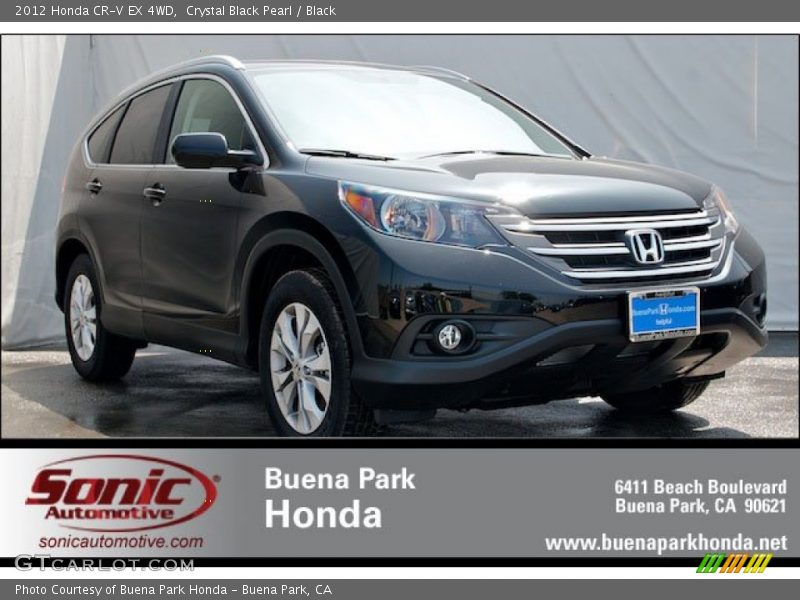 Crystal Black Pearl / Black 2012 Honda CR-V EX 4WD