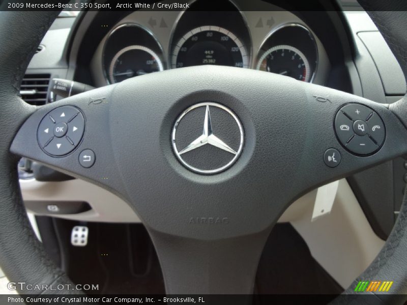 Arctic White / Grey/Black 2009 Mercedes-Benz C 350 Sport