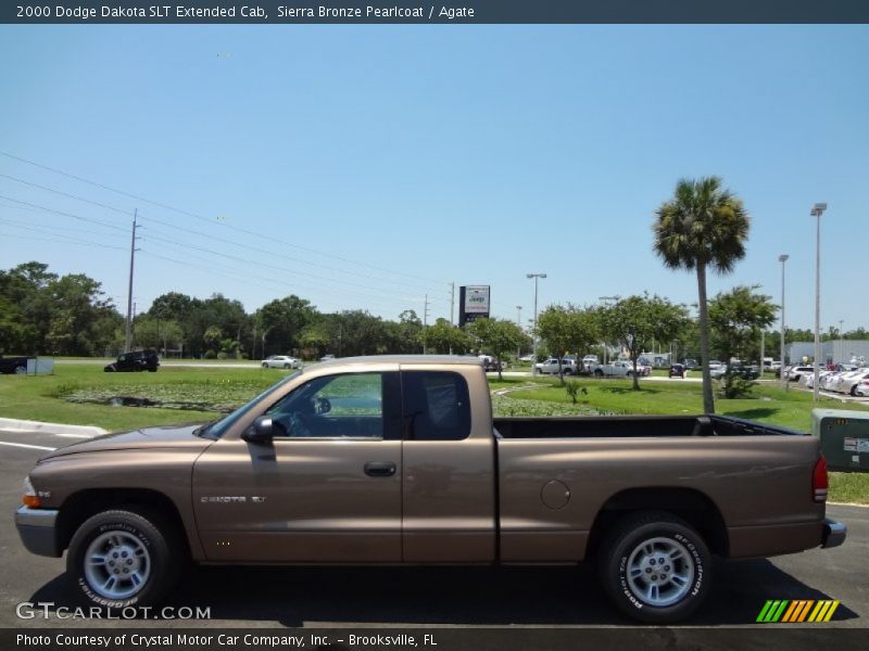 Sierra Bronze Pearlcoat / Agate 2000 Dodge Dakota SLT Extended Cab