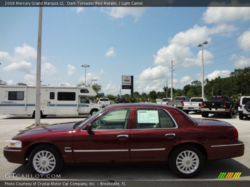 Dark Toreador Red Metallic / Light Camel 2009 Mercury Grand Marquis LS