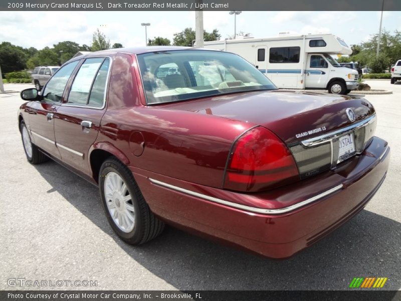 Dark Toreador Red Metallic / Light Camel 2009 Mercury Grand Marquis LS