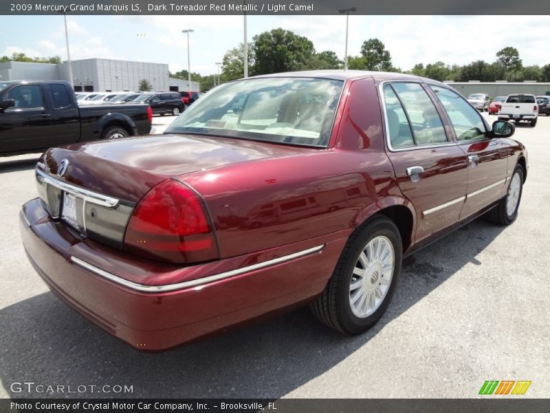 Dark Toreador Red Metallic / Light Camel 2009 Mercury Grand Marquis LS