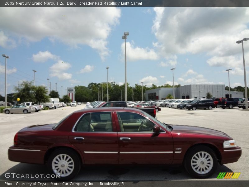 Dark Toreador Red Metallic / Light Camel 2009 Mercury Grand Marquis LS