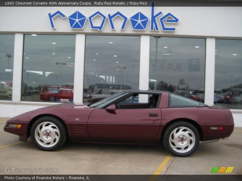 Ruby Red Metallic / Ruby Red 1993 Chevrolet Corvette 40th Anniversary Coupe
