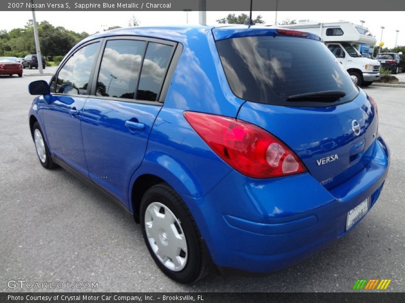 Sapphire Blue Metallic / Charcoal 2007 Nissan Versa S