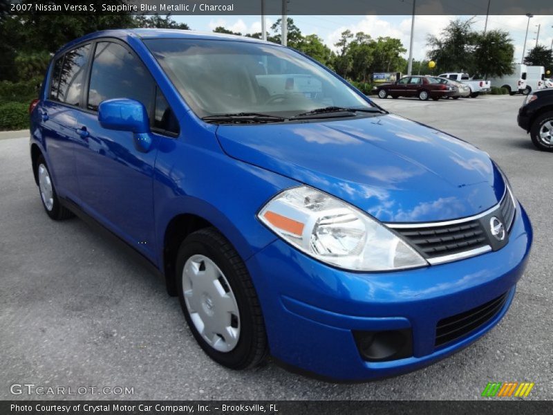 Sapphire Blue Metallic / Charcoal 2007 Nissan Versa S