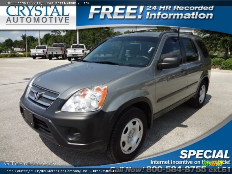 Silver Moss Metallic / Black 2005 Honda CR-V LX