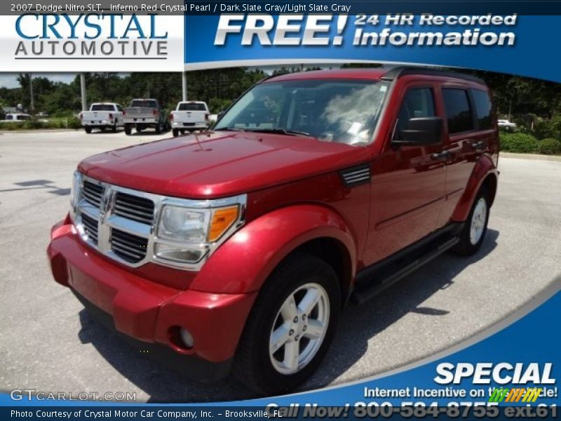 Inferno Red Crystal Pearl / Dark Slate Gray/Light Slate Gray 2007 Dodge Nitro SLT