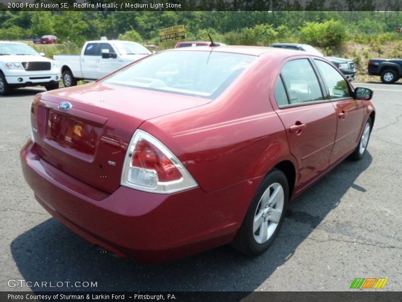 Redfire Metallic / Medium Light Stone 2008 Ford Fusion SE