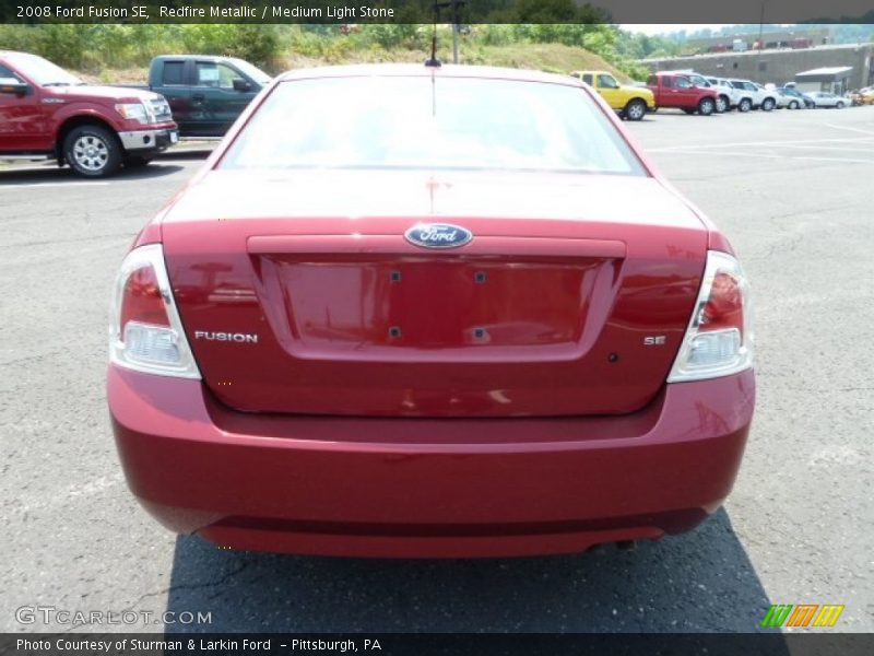 Redfire Metallic / Medium Light Stone 2008 Ford Fusion SE