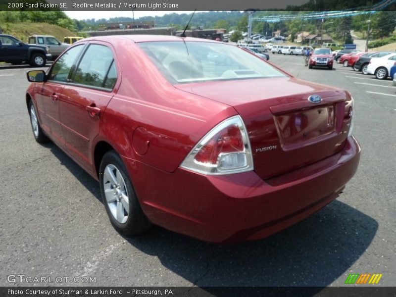 Redfire Metallic / Medium Light Stone 2008 Ford Fusion SE