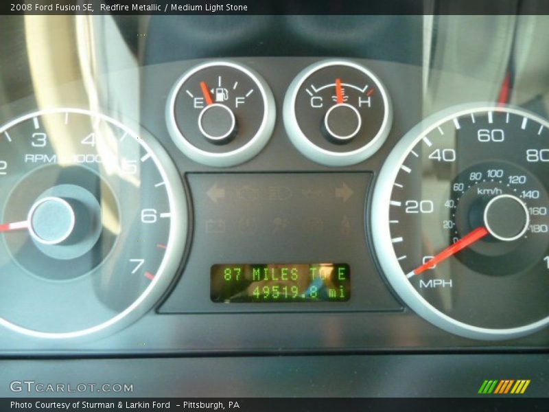 Redfire Metallic / Medium Light Stone 2008 Ford Fusion SE