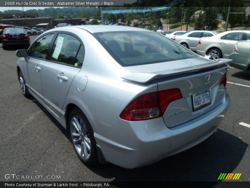 Alabaster Silver Metallic / Black 2008 Honda Civic Si Sedan