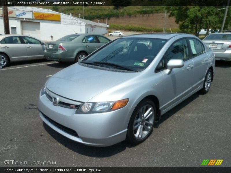 Alabaster Silver Metallic / Black 2008 Honda Civic Si Sedan
