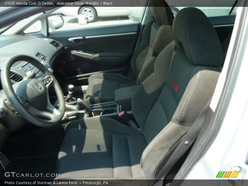 Alabaster Silver Metallic / Black 2008 Honda Civic Si Sedan