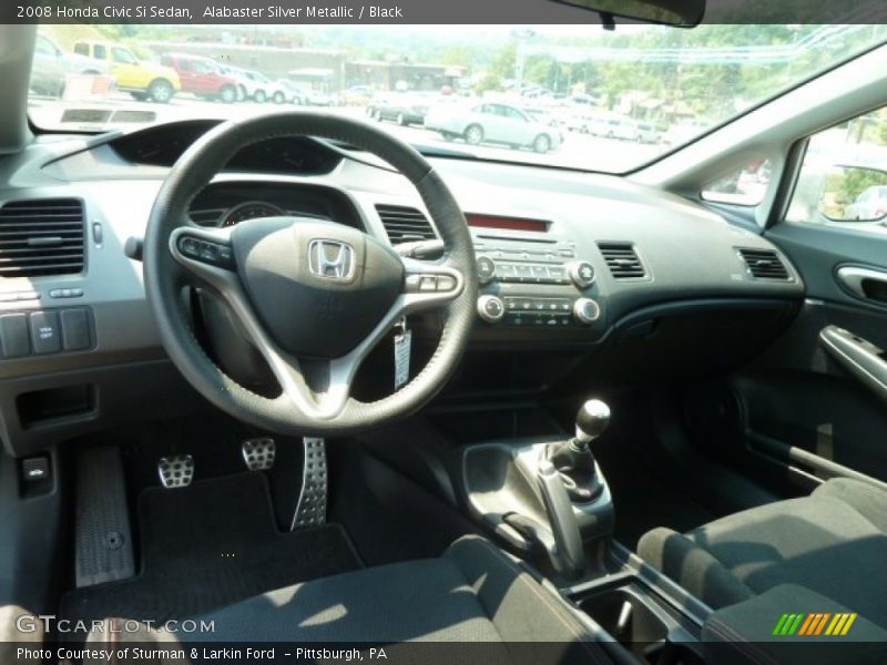 Alabaster Silver Metallic / Black 2008 Honda Civic Si Sedan